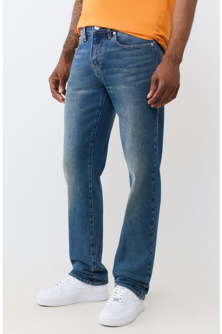 Ricky Ladder Stitch Straight Leg Jeans, Alternate, color, MEDIUM OCEAN STORM WASH