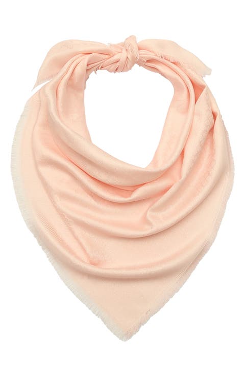 yarn-dye floral square scarf