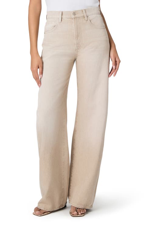 Arellia High Waist Barrel Leg Jeans (Soft Sepia)