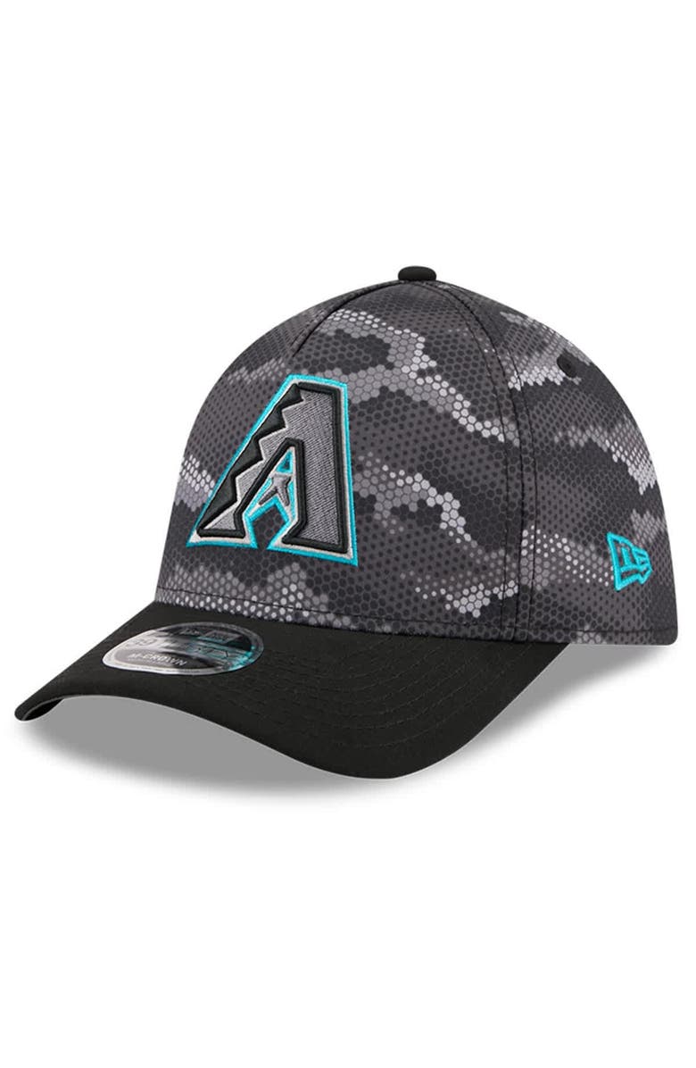 New Era Men's New Era Black Arizona Diamondbacks Camo 39THIRTY A-Frame Flex Hat, Main, color, Black