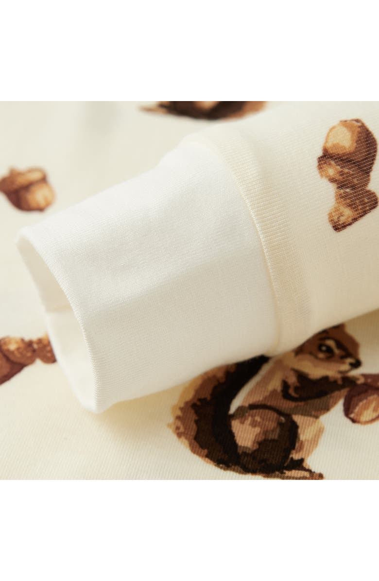 Milkbarn Luxe Stretch Zipper Pajama, Alternate, color, Chipmunk