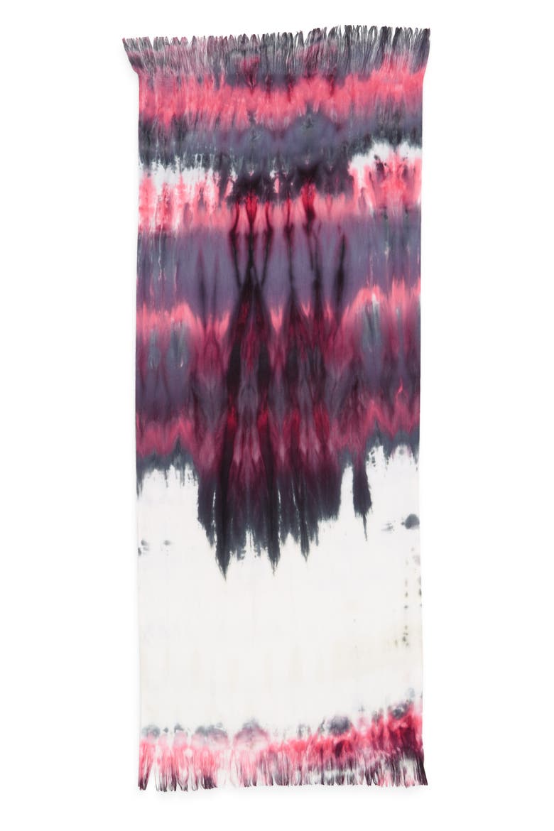 Tie Dye Scarf, Alternate, color, MAGENTA