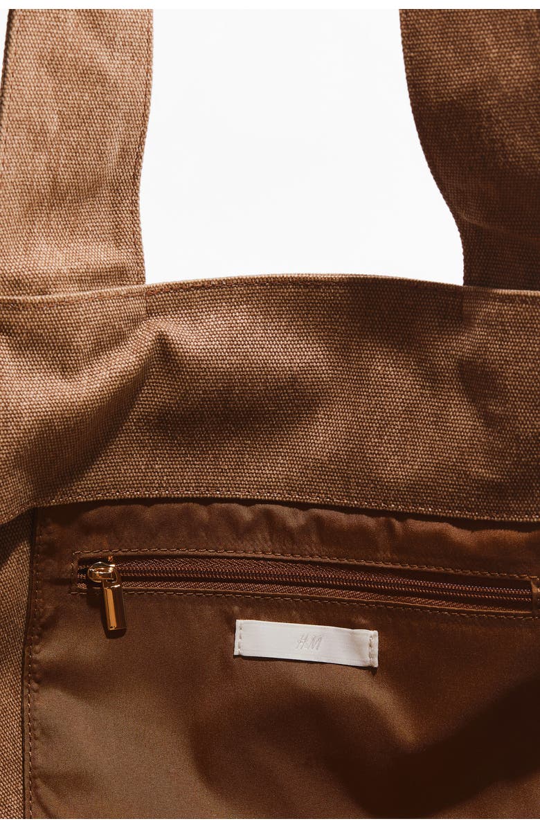 H&M Knot-detail Tote Bag, Alternate, color, Dark Taupe