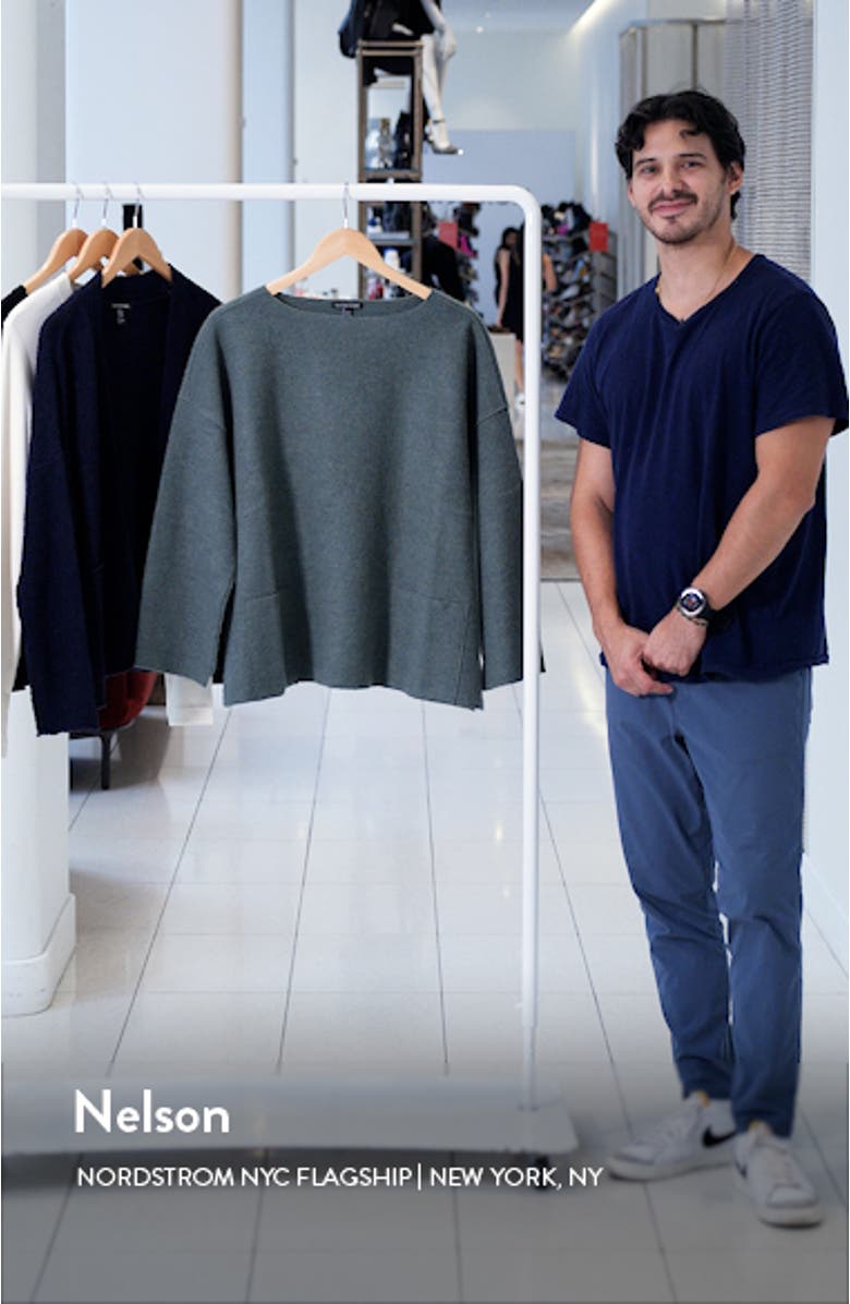 Patch Pocket Boiled Wool Sweater, sales video thumbnail