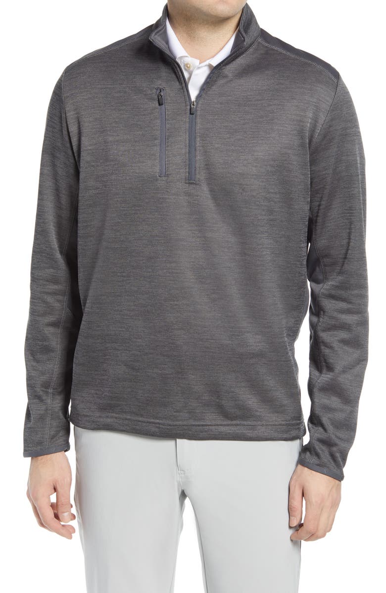Callaway Golf<sup>®</sup> Swing Tech Dual Action Aquapel Water Repellent Men's Quarter Zip Pullover, Main, color,