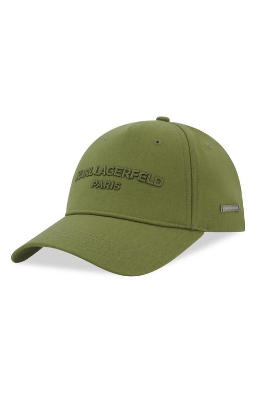 Karl Lagerfeld Paris Signature Embroidered Baseball Hat