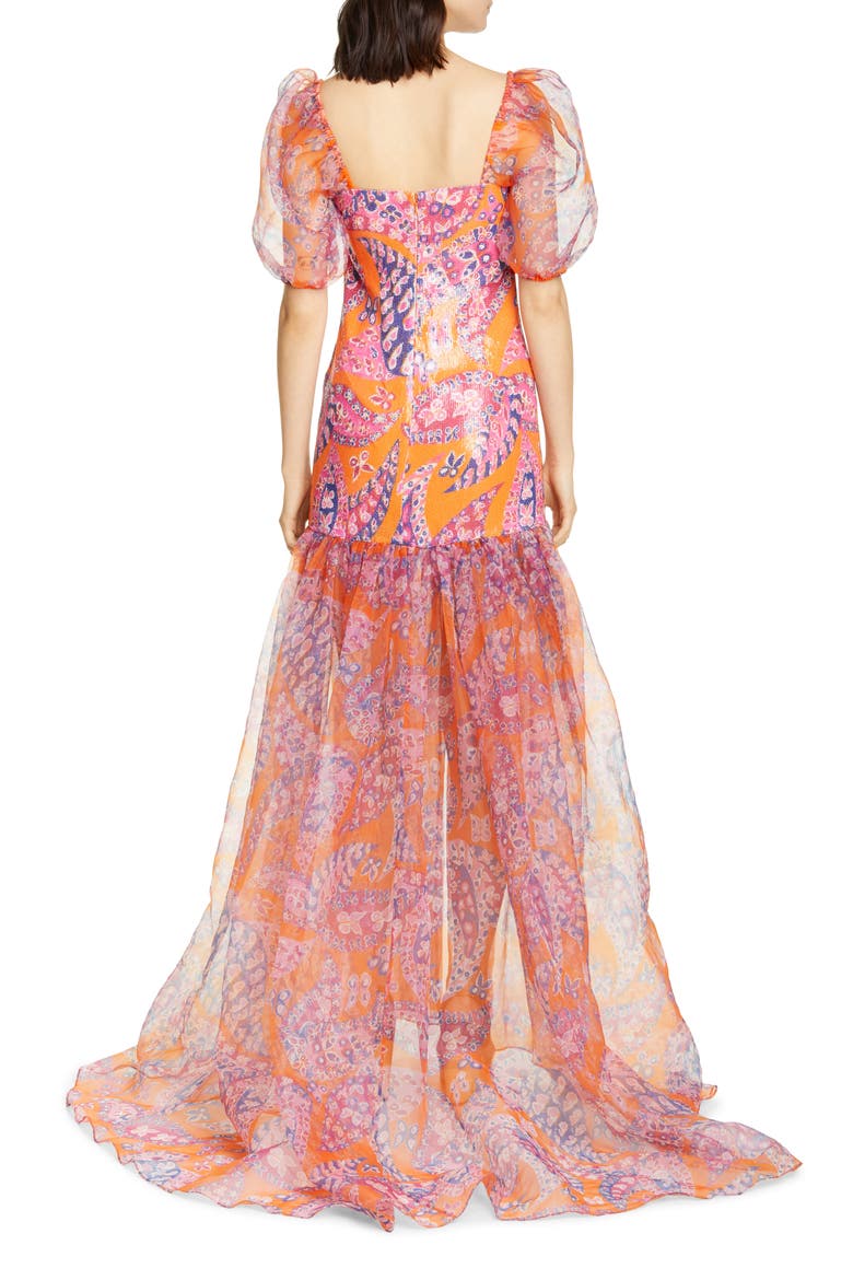 Wilde Sequin Butterfly Paisley Print Maxi Dress, Alternate, color, MONARCH PAISLEY