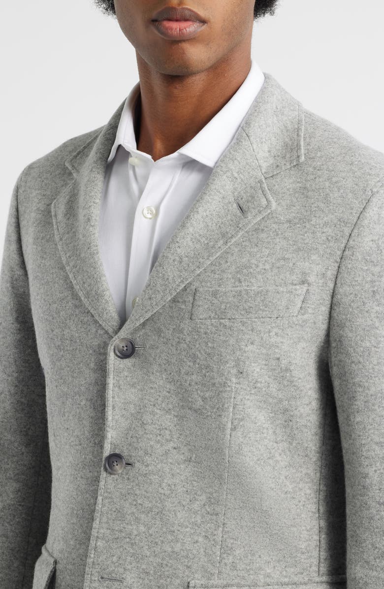 BOSS Hanry Slim Fit Felted Wool Blend Sport Coat, Alternate, color, Silver