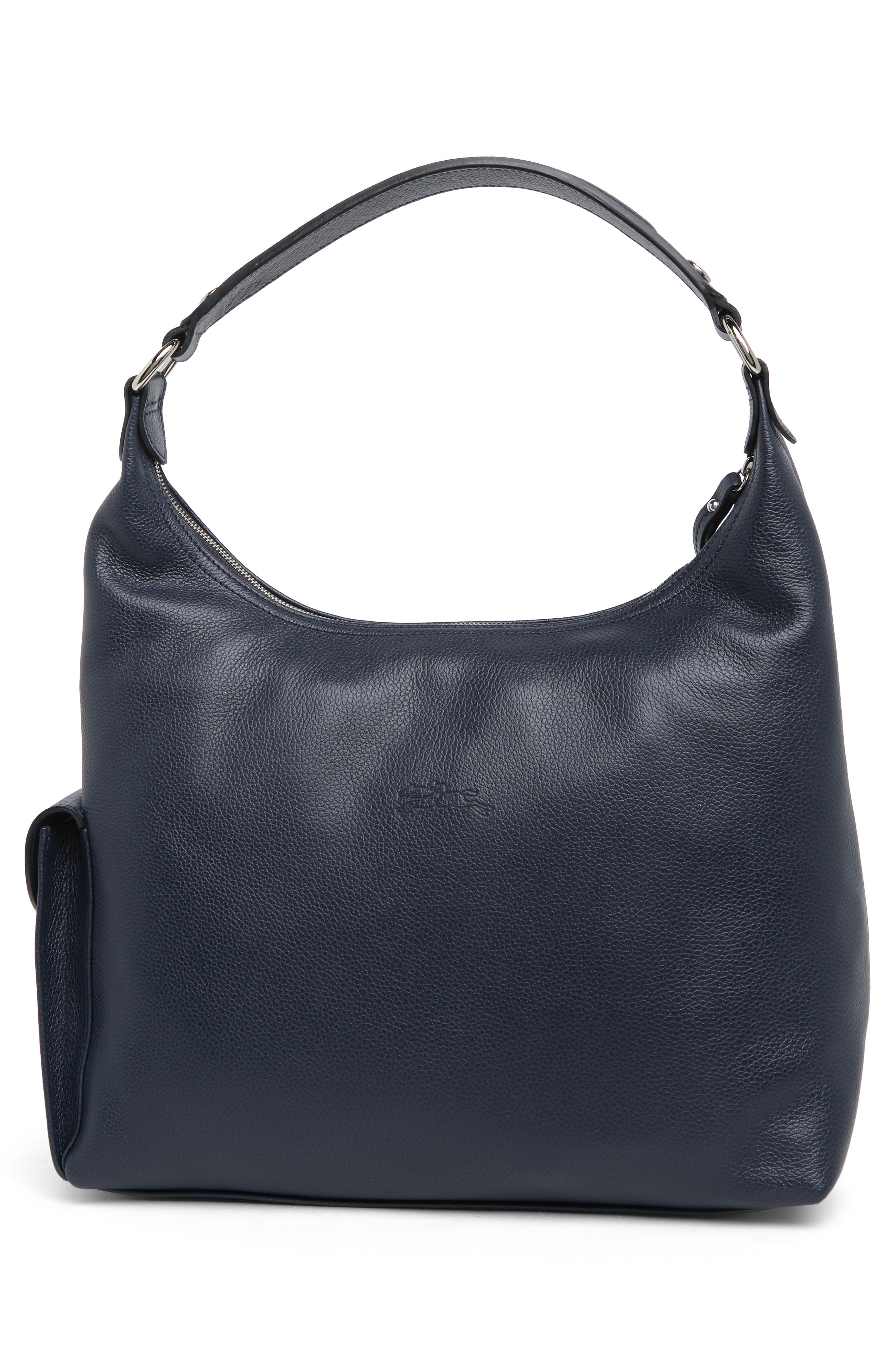 Longchamp Leather Hobo Bag, Alternate, color, 