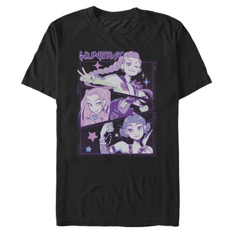 Men's KPop Demon Hunters Huntrix Group Panels  Graphic T-Shirt