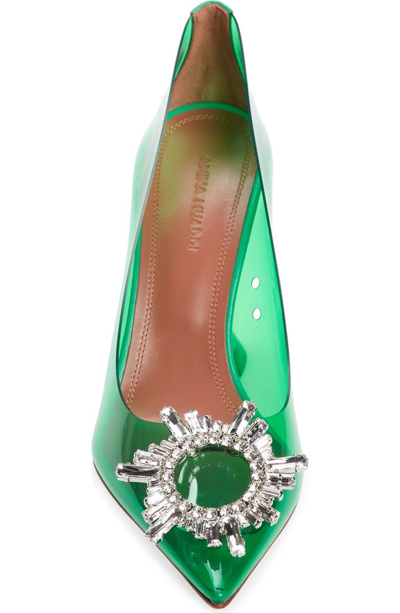 Amina Muaddi Begum Glass Pointed Toe Pump, Alternate, color,