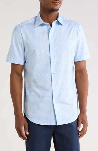 Bugatchi Print Short Sleeve Button-Up Shirt