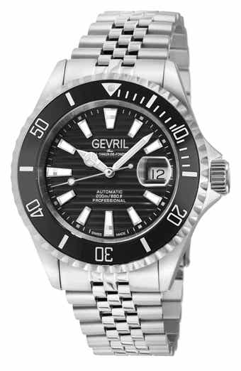 GEVRIL Chambers Swiss Automatic Bracelet Watch, 42mm