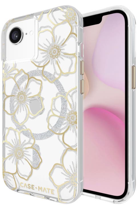 Floral Gems Magsafe Case For Apple Iphone 16e / 15 / 14 / 13