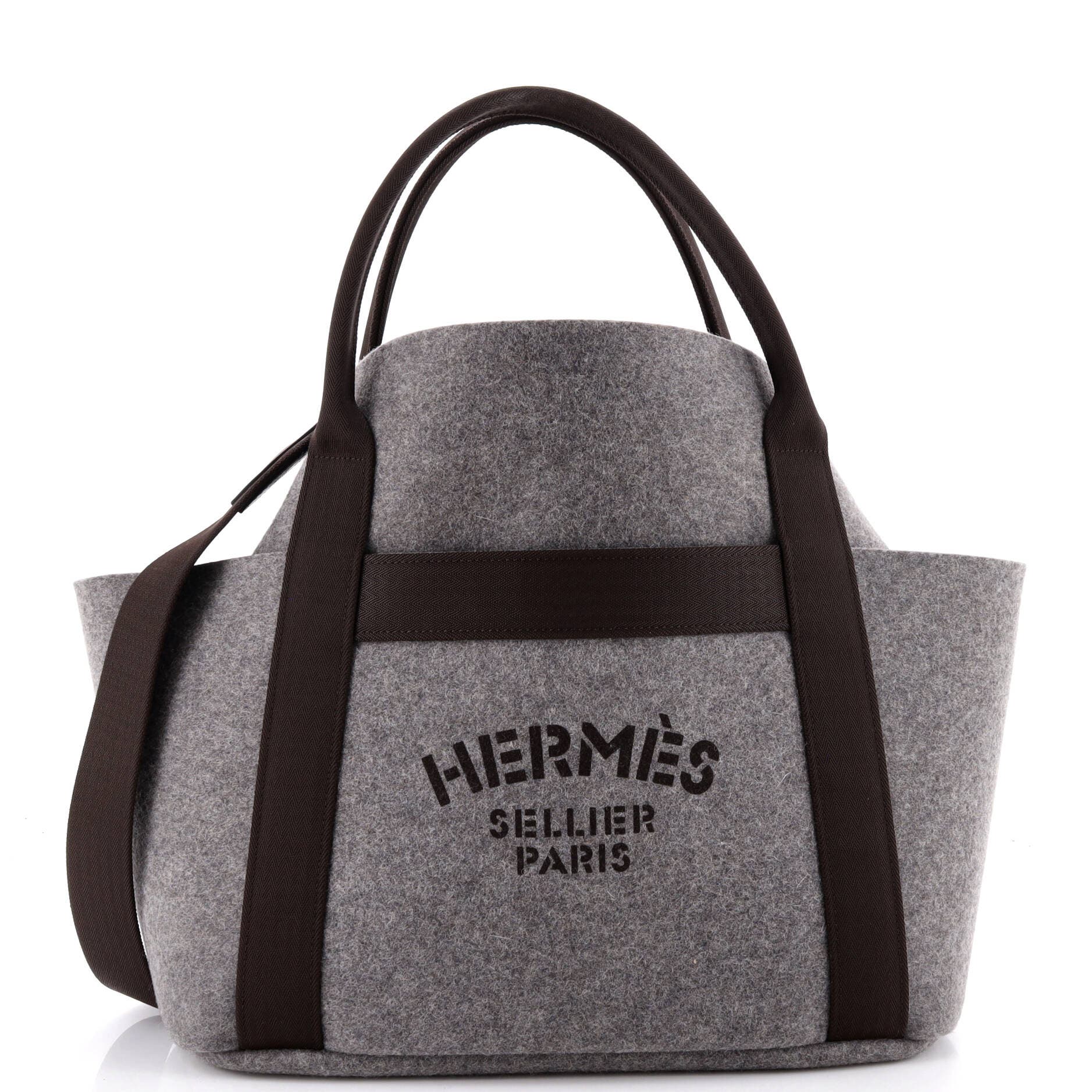 Sac De Pansage Groom Handbag Felt, Main, color, Grey