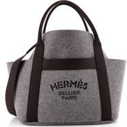 Pre-Owned Hermes Sac De Pansage Groom Handbag Felt
