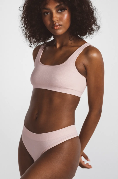 Ldma High Sculpt Bra Rib In Studio Pink