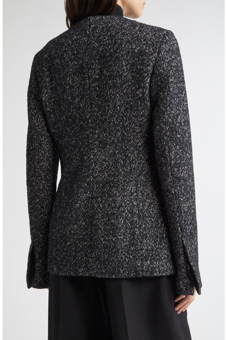 じょん　un/unbient Wool No-collar Jacket Collarless Cinched Wool Blend Jacket (Women) | Nordstrom