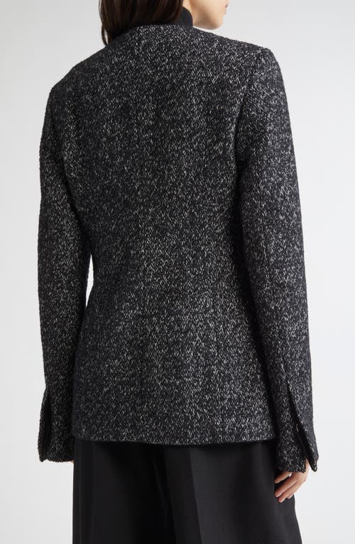 Totême Toteme Collarless Cinched Wool Blend Jacket In Multi
