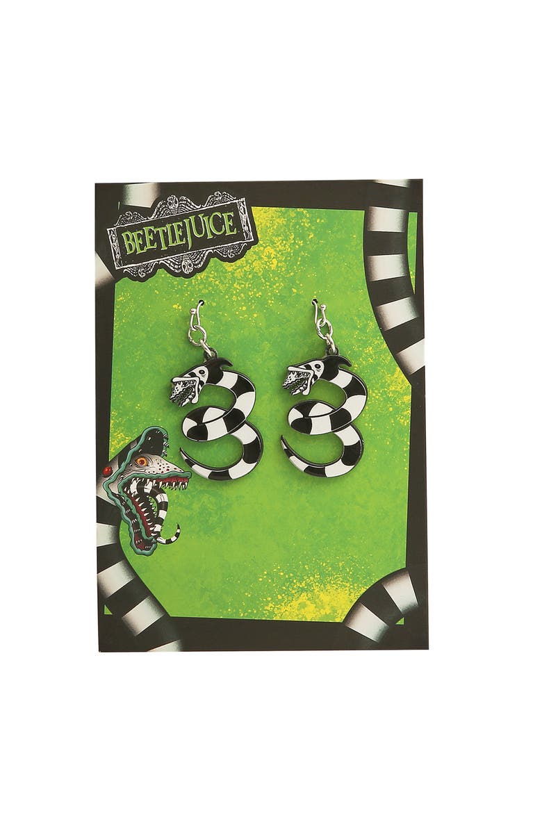 BEETLEJUICE Enamel Sandworm Earrings, Alternate, color, Multi
