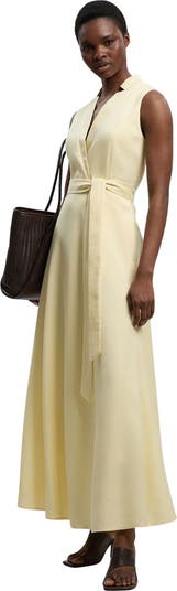 Karen Millen Tailored Linen Wrap Maxi Dress | Nordstrom