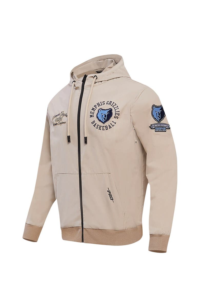 PRO STANDARD Men's Pro Standard Khaki Memphis Grizzlies Hybrid Full-Zip Hoodie, Alternate, color, 