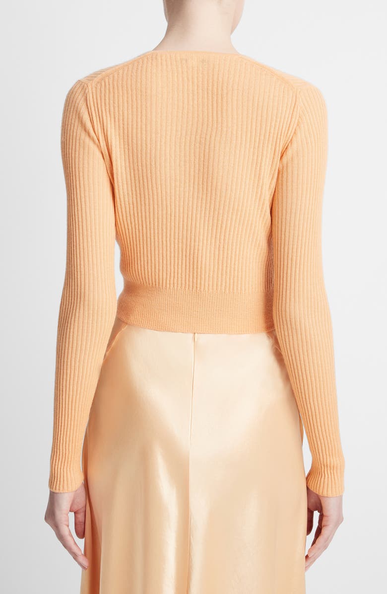 Vince Shrunken Cashmere & Silk Cardigan, Alternate, color, Cantaloupe