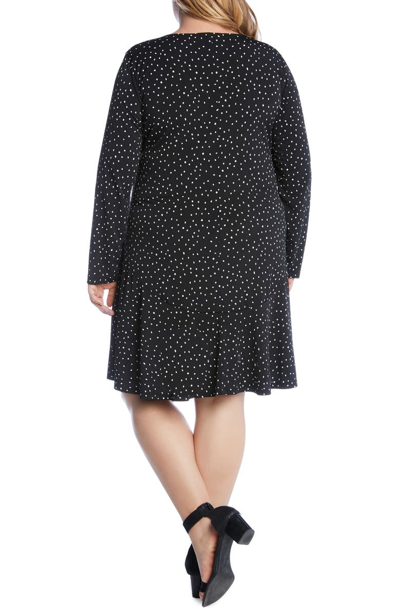 Karen Kane Dakota Dot Jersey A-Line Dress, Alternate, color, 