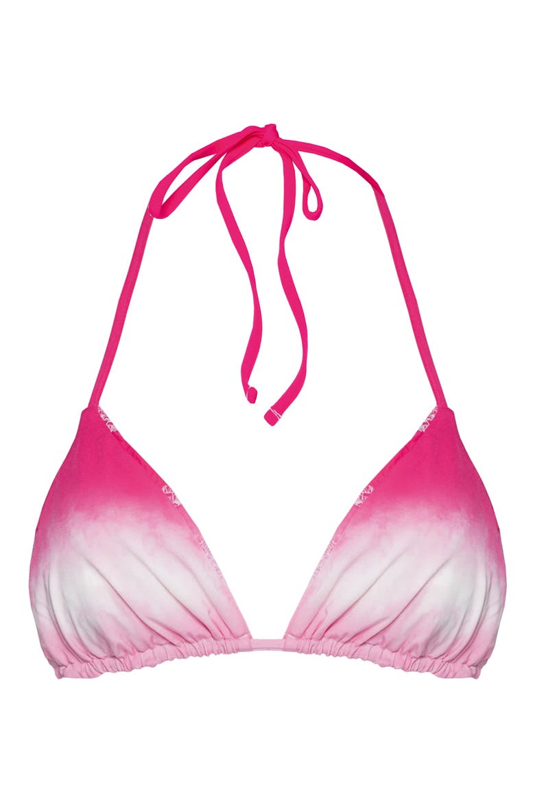 Balmy Reversible Triangle Bikini Top, Alternate, color, PINK