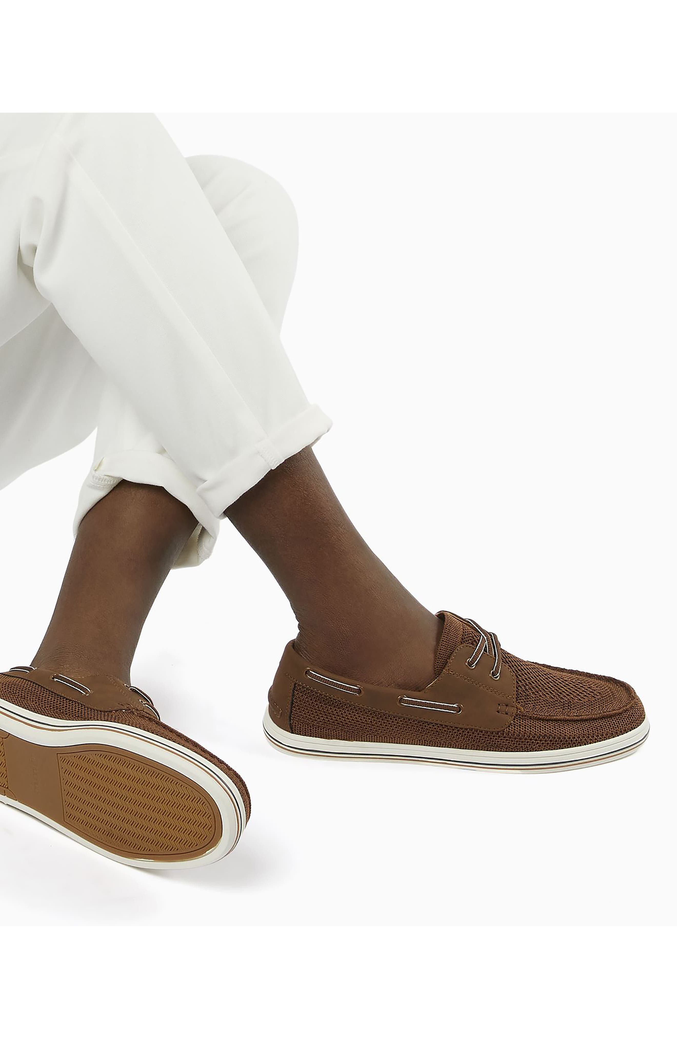Dune London Burnner Knit Boat Shoe, Alternate, color, 