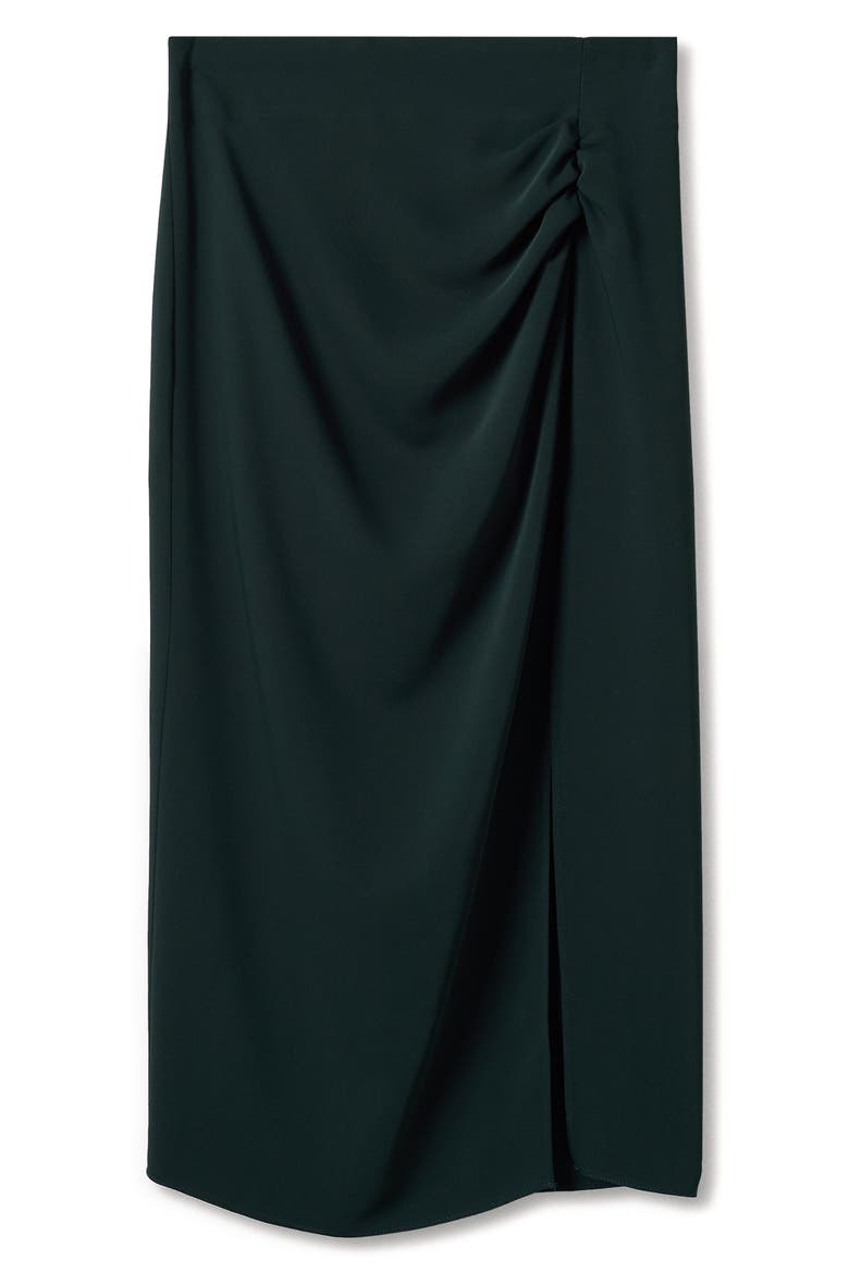 Vent Midi Skirt, Alternate, color, DARK GREEN