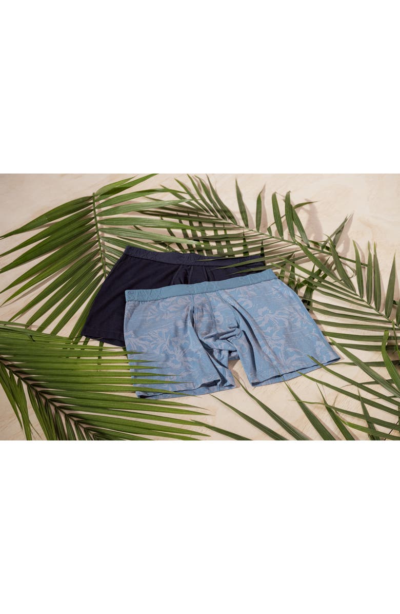 SAXX DropTemp<sup>™</sup> Cooling Cotton 2-Pack Slim Fit Boxer Briefs, Alternate, color, Jungle Haze/ Dark Ink