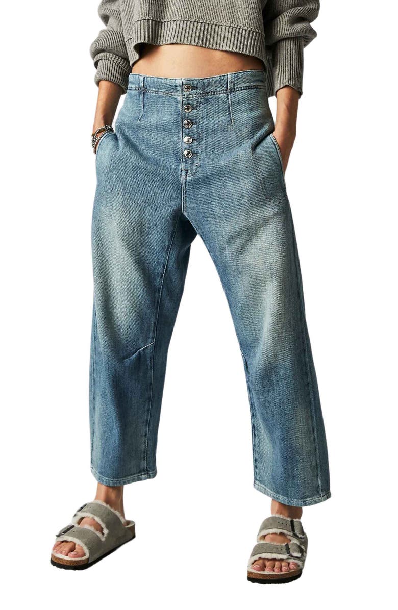 Free People Osaka Straight Leg Jeans, Main, color, 