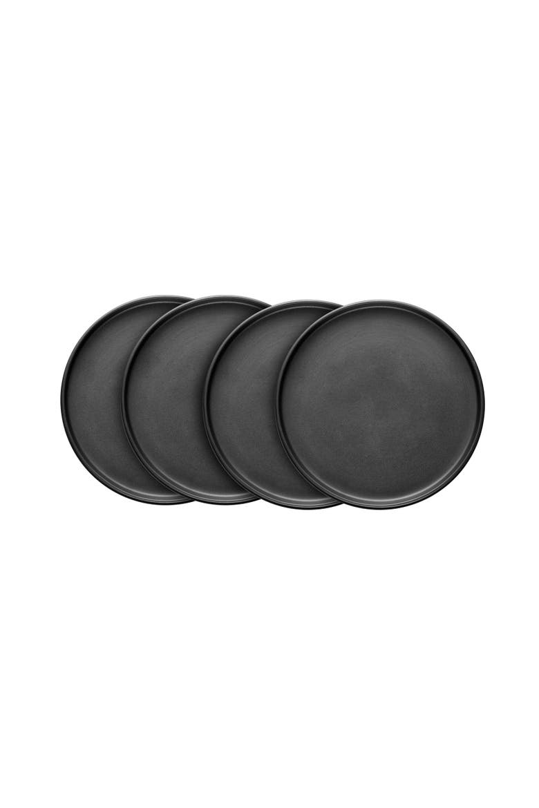Celina Stoneware 4-Piece Dinner Plate Set, Alternate, color, Black