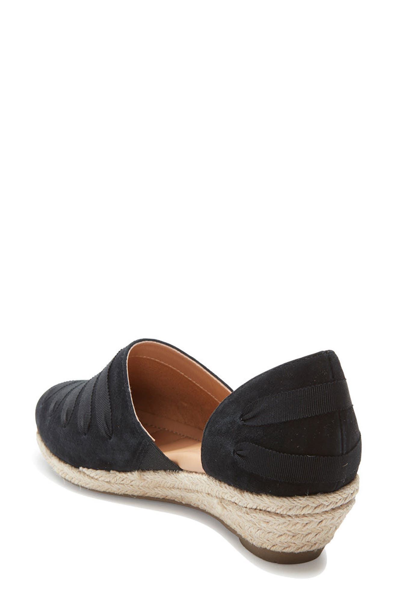 Netta Espadrille Wedge, Alternate, color, BLACK SUEDE
