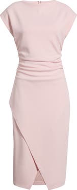Nordstrom Ruched Funnel Neck Midi Dress