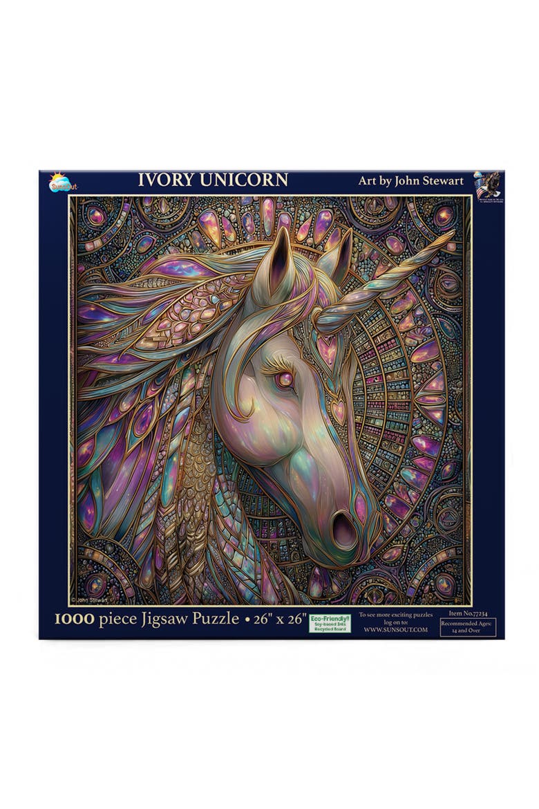 Ivory Unicorn 1000 piece Jigsaw Puzzle for Adults, Alternate, color, Multicolor
