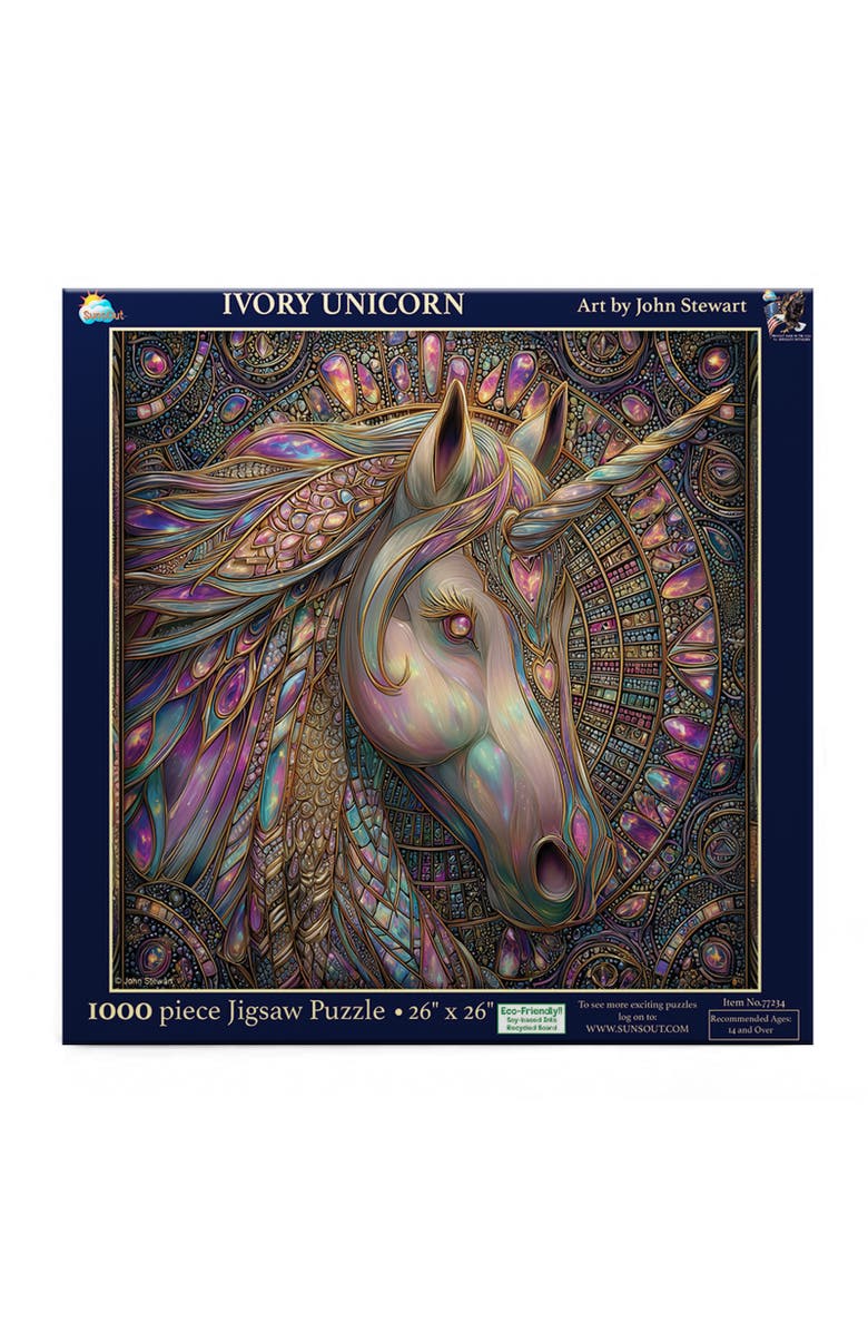 Sunsout Ivory Unicorn 1000 piece Jigsaw Puzzle for Adults, Alternate, color, Multicolor
