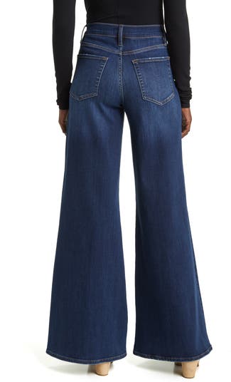 Hot FRAME Le Palazzo High-rise Wide-leg Jeans In Fisher Beach Size 25 Denim 70s