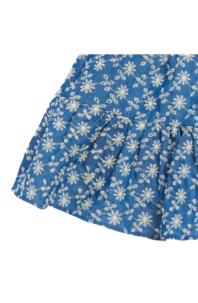 Pippa & Julie Tiered Eyelet Chambray Dress, Alternate, color, Blue