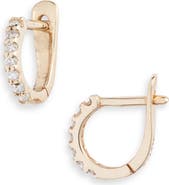 Anzie Cleo Pavé Diamond Huggie Hoop Earrings