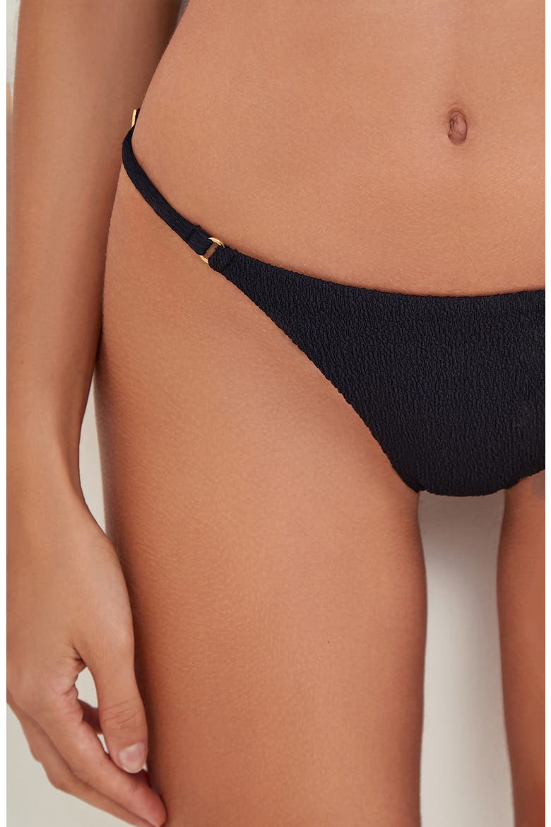 Firenze Rafa Cheeky Bikini Bottoms, Alternate, color, BLACK