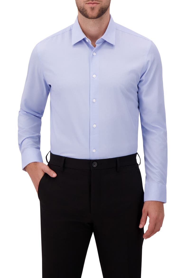 Slim Fit 4-Way Stretch Button-Up Shirt, Main, color, LIGHT BLUE
