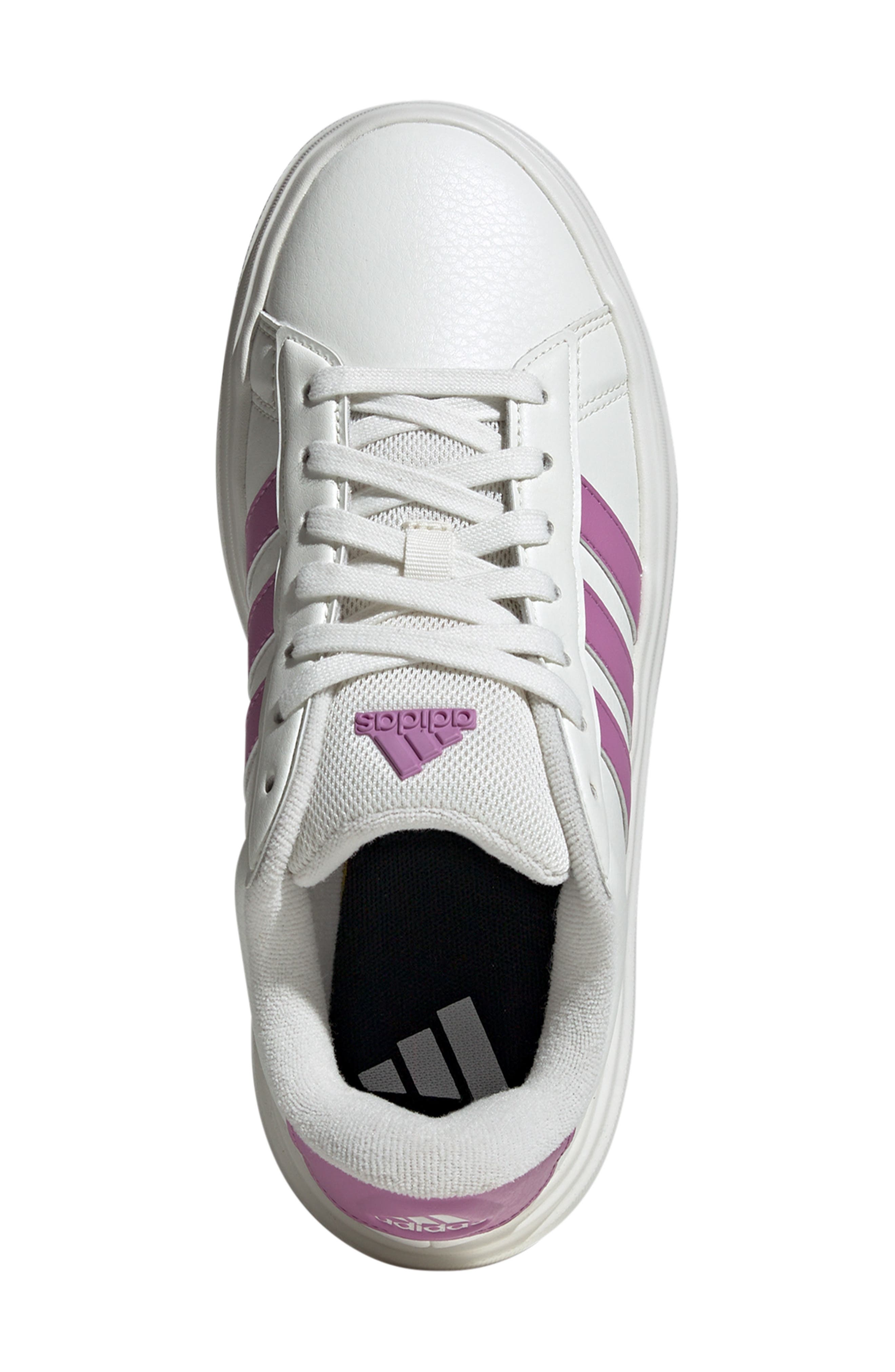 adidas Grand Court Platform Sneaker, Alternate, color, White/Purple/Purple
