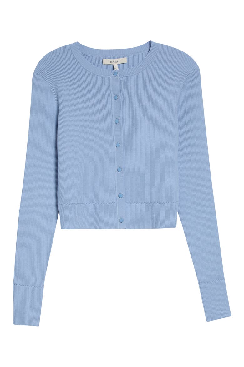 Zoe Cropped Cardigan, Alternate, color, SKY