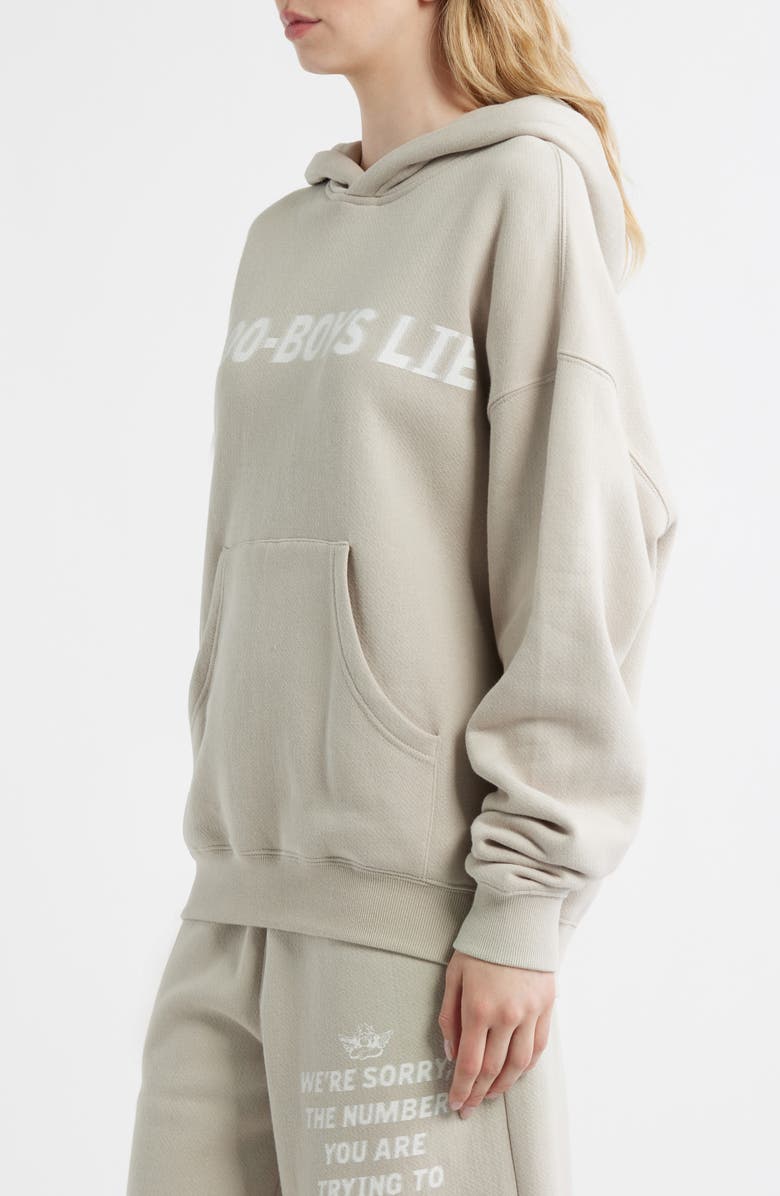 BOYS LIE 1-800 Graphic Racer Hoodie, Alternate, color, Chalk