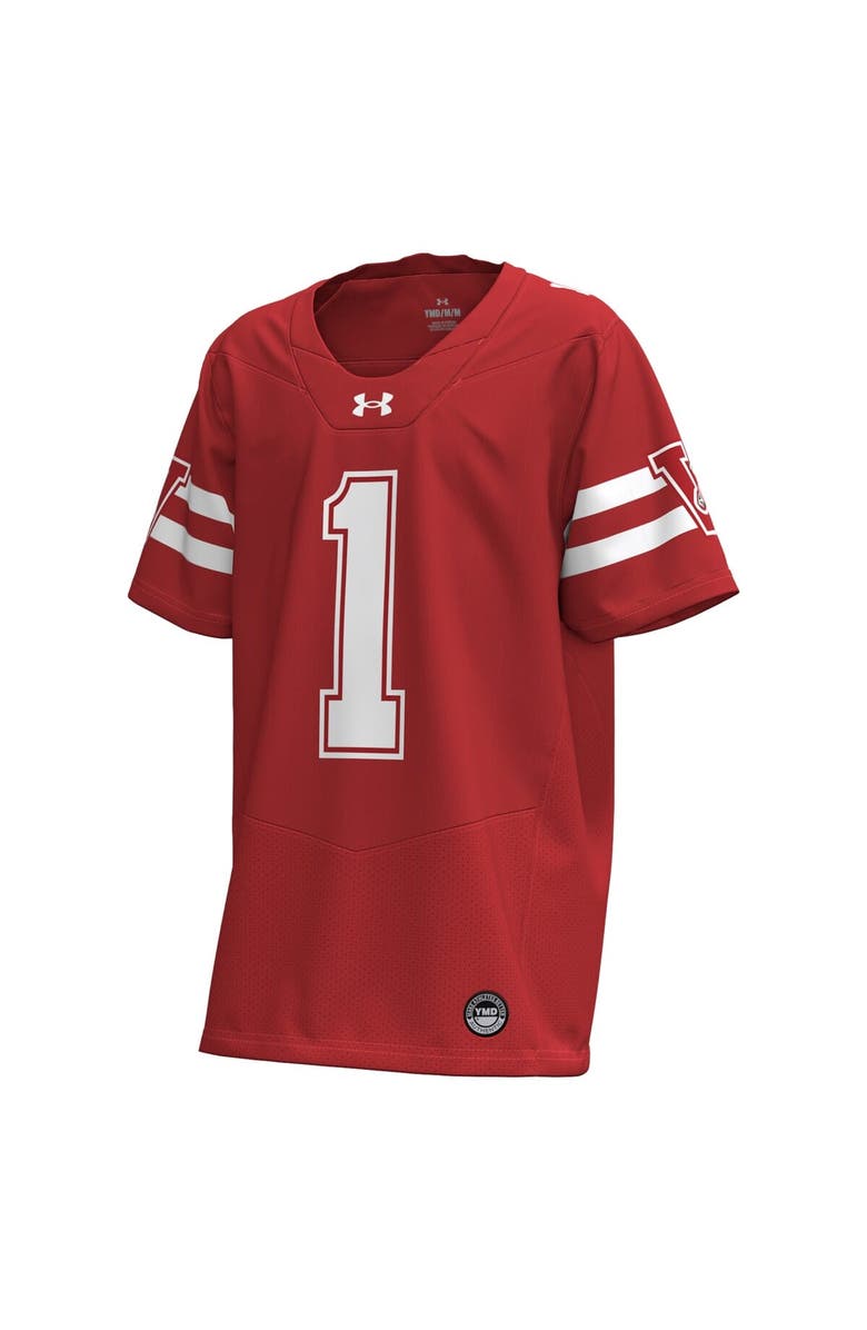 Under Armour Youth Under Armour #1 Red Wisconsin Badgers 1980 Throwback Home Replica Game Jersey, Alternate, color, Red