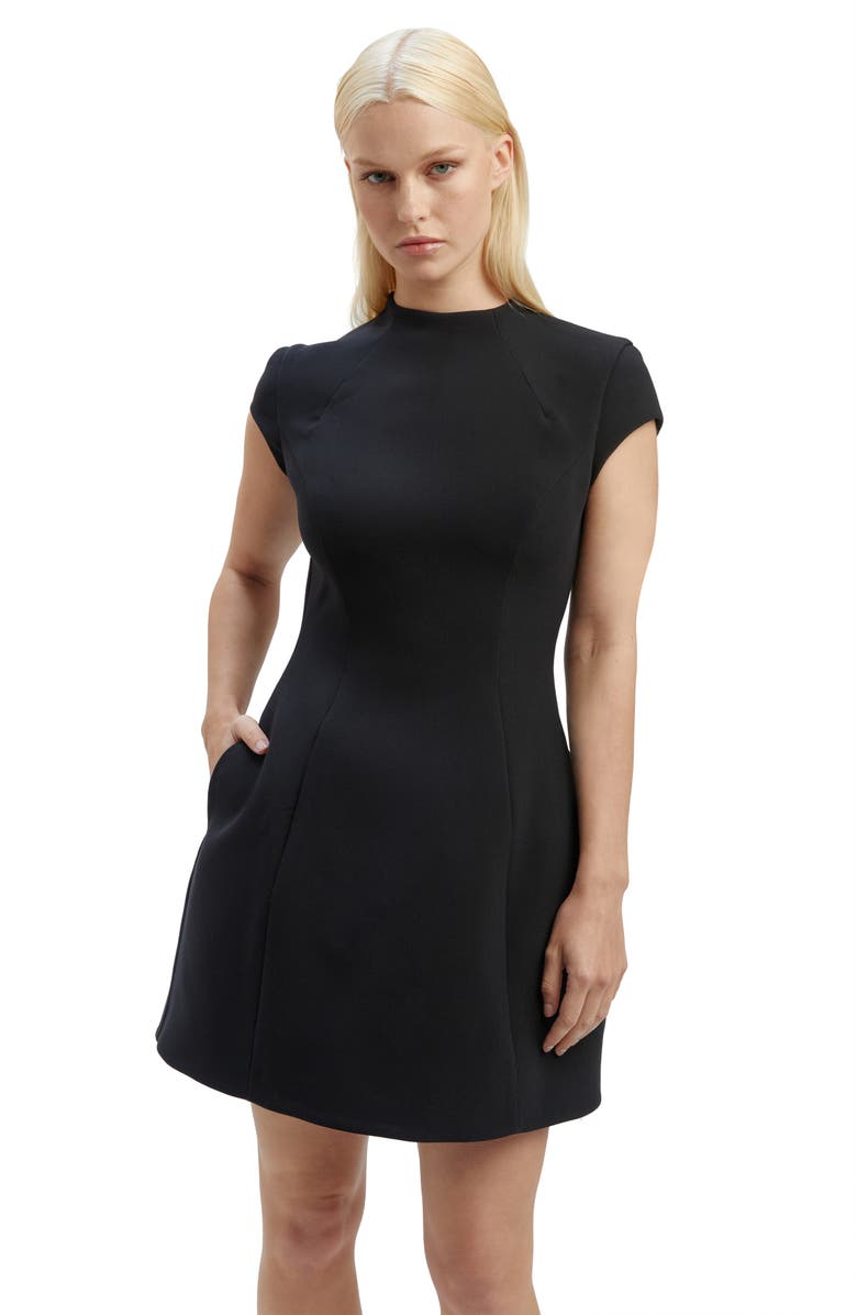 Bardot Delphi Mock Neck Cap Sleeve Minidress, Alternate, color,