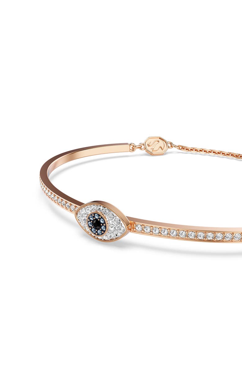 Swarovski Symbolica Bangle, Alternate, color, Rose Gold/ Multi