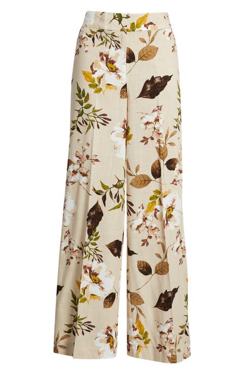 Print Wide Leg Pants